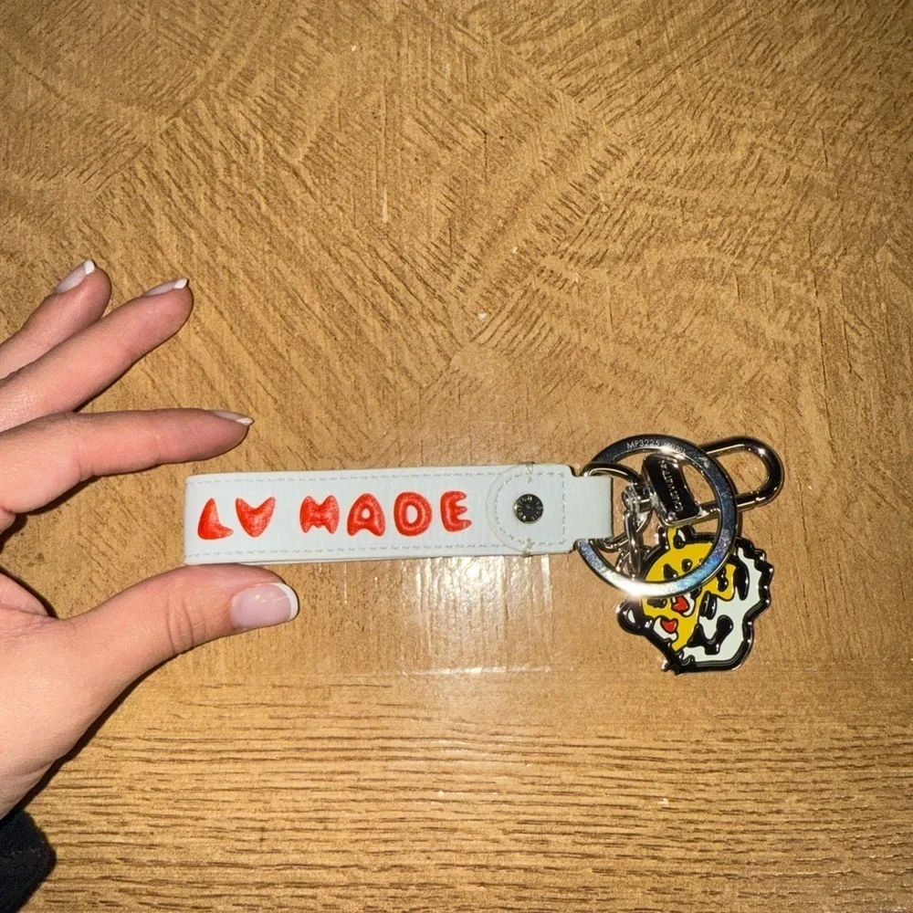 LOUIS VUITTON NIGO collaboration Dragonnes-LV MADE Strap Bag Charm Key Holder